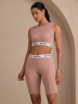 [Pink] SilkSilky-AU Sleeveless Crew Neck Women's Outfit Sets 003