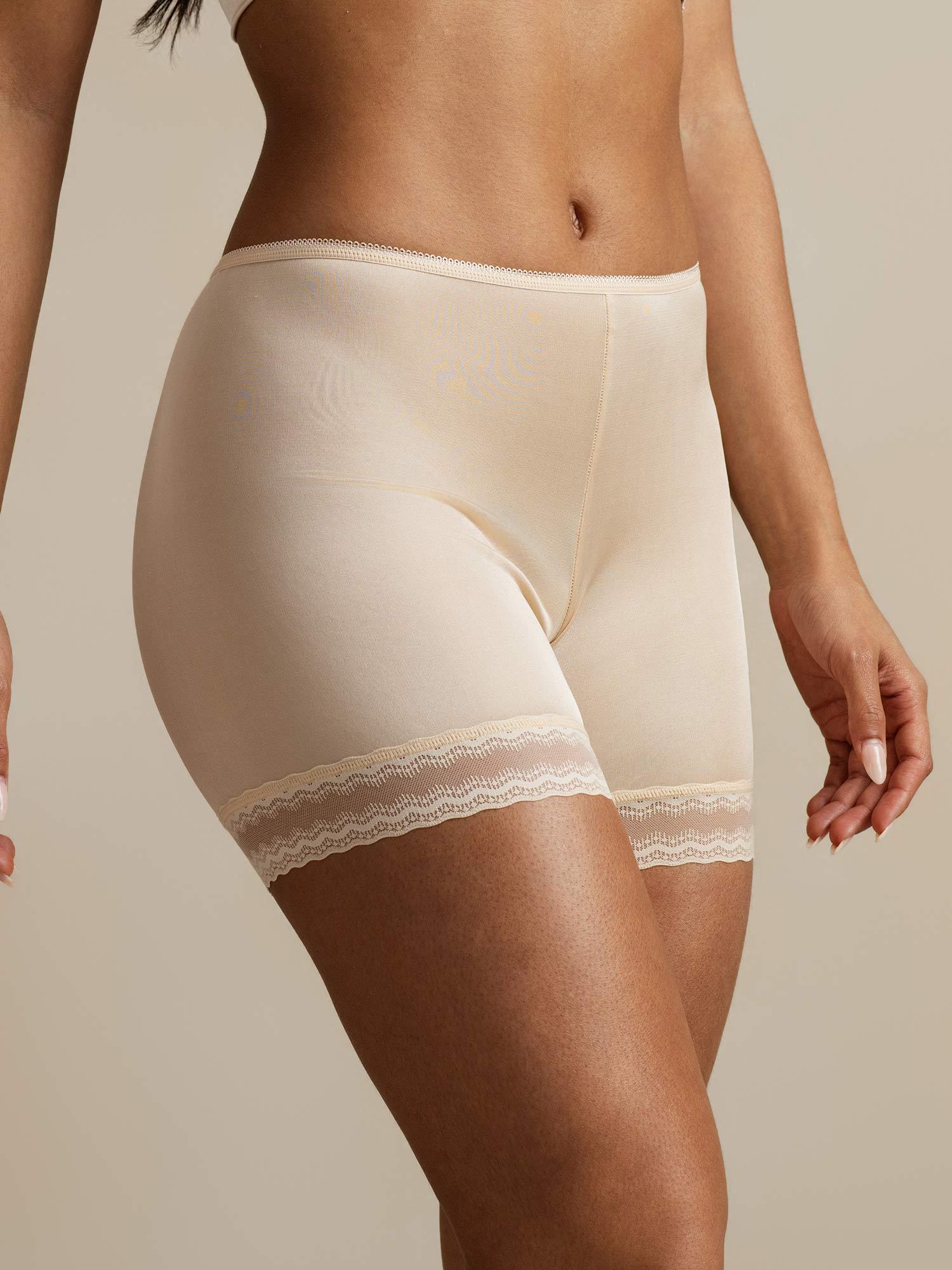 [Beige] SilkSilky-AU Pure Silk Panty 005,