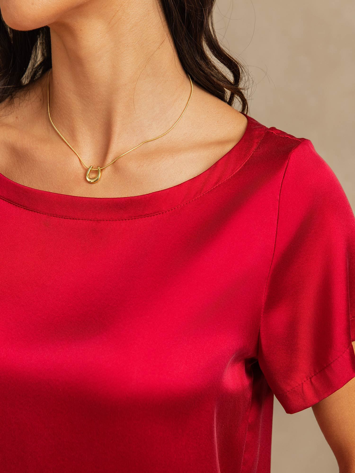 [Wine] SilkSilky-AU 19Momme Washable Silk Womens Pajamas 004