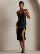 [Black] SilkSilky-AU Sleeveless Dress 002
