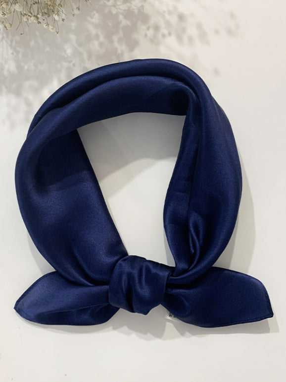 SilkSilky AU Pure Silk Scarf DarkBlue 001