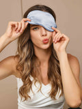 SilkSilky AU 19Momme Pure Silk Eye Mask LightBlue 001