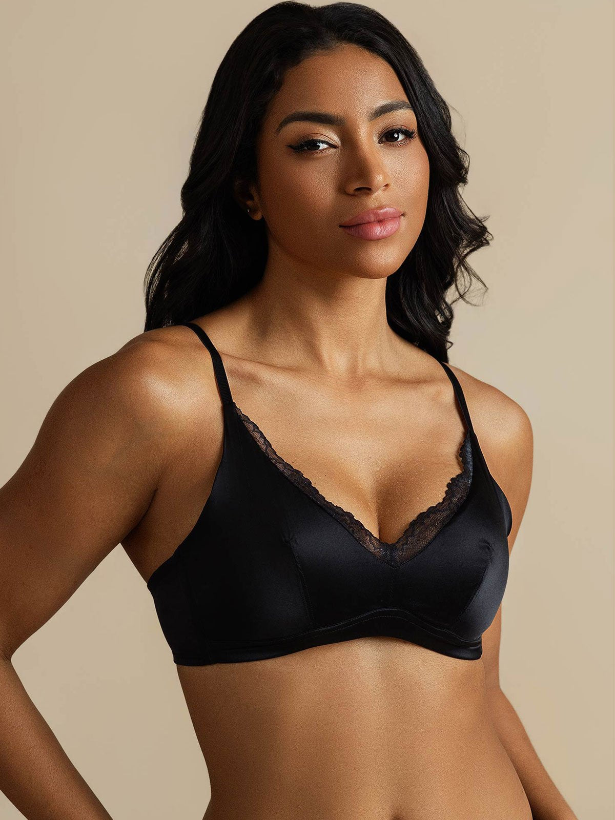 [Black] SilkSilky-AU Pure Silk Bra 008