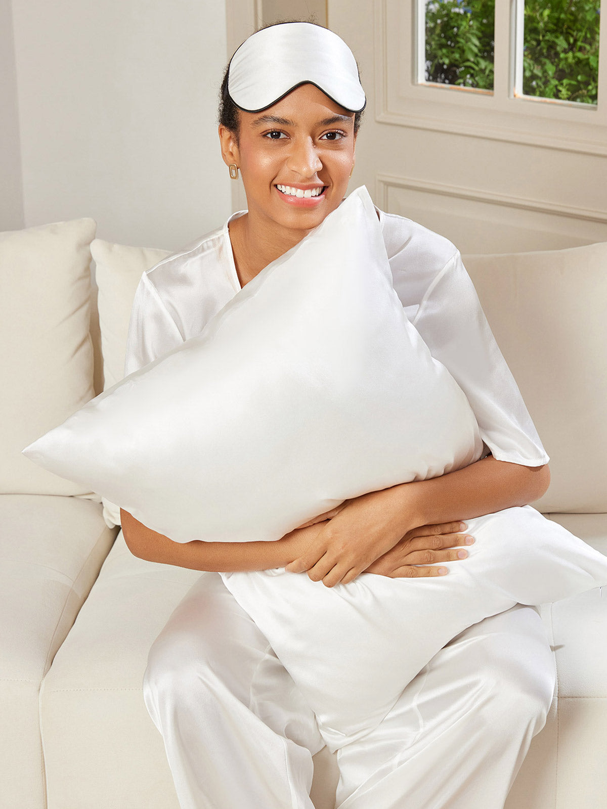 SilkSilky AU 22Momme Pure Silk Pillowcase Set White 001