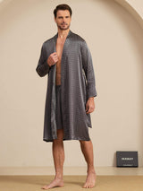[Black Ginkgo] SilkSilky-AU Long Sleeve Men's Pyjamas 005