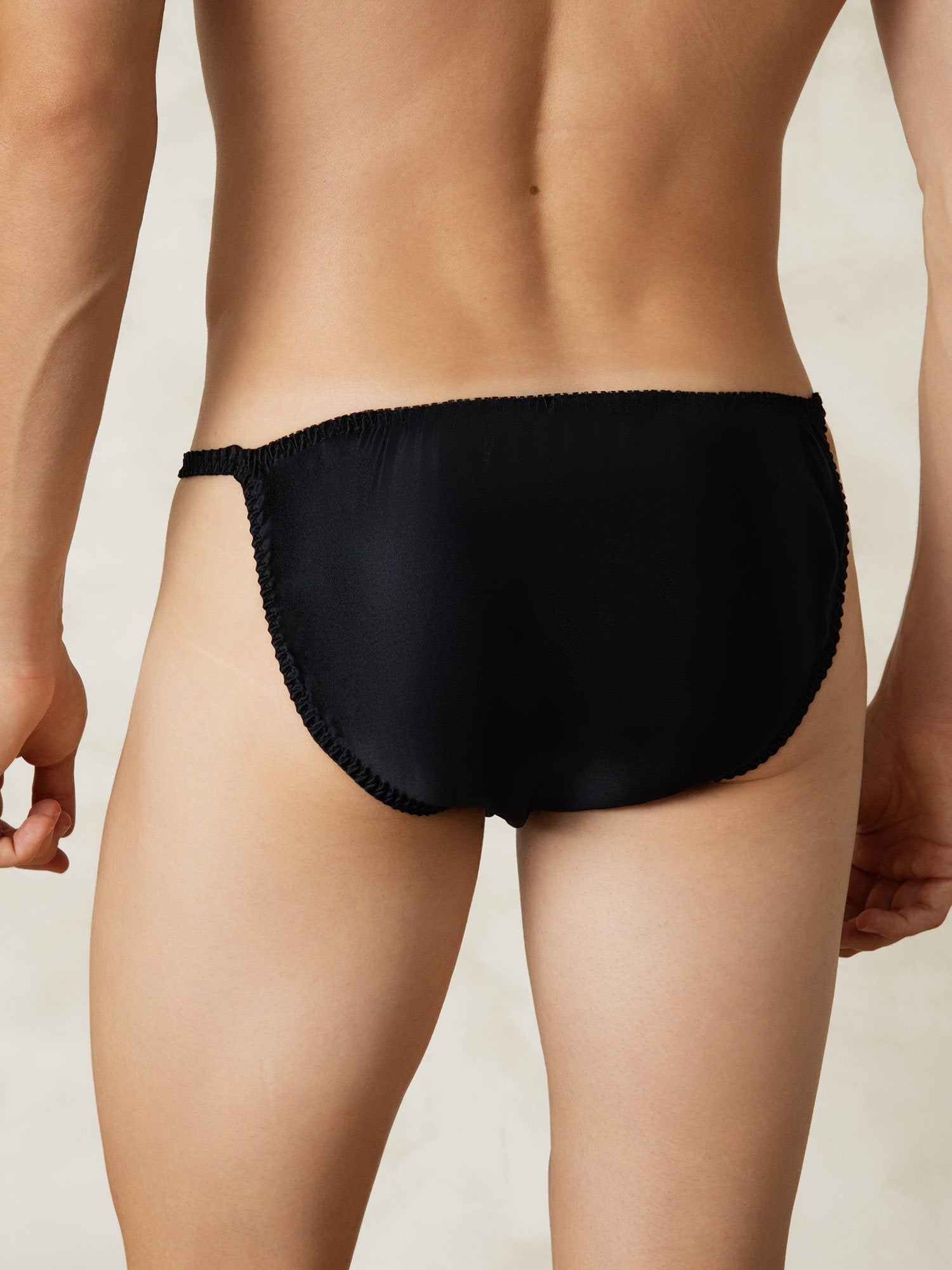 [Black] SilkSilky-AU Pure Silk Mens Underwear 002