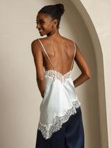 [Light Blue] SilkSilky-AU Spaghetti Strap V Neck Camisole 002