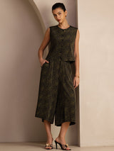 [Pine Vintage] SilkSilky-AU Sleeveless Crew Neck Women's Outfit Sets 006