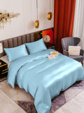 SilkSilky AU 19Momme Pure Silk Bedding Set LightBlue 001