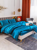 SilkSilky AU 19Momme Pure Silk Bedding Set Teal 001