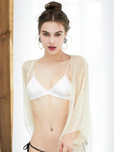 [White] SilkSilky-AU Silk Jersey Bra 004