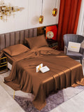 SilkSilky AU 19Momme Pure Silk Bedding Set Coffee 001