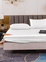 [White] SilkSilky-AU 19Momme Bedding Set 006