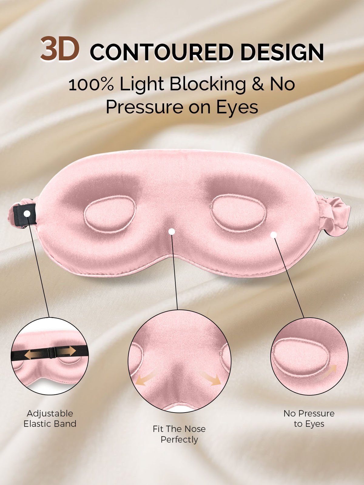 [Pink] SilkSilky-AU 22Momme Pure Silk Eye Mask 004