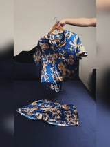 SilkSilky-AU Short Sleeve Lapel Collar Women's Pyjamas video 001