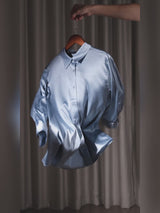 SilkSilky-AU 3/4 Sleeve Lapel Collar Women's Shirt video 001