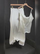 SilkSilky-AU Spaghetti Strap Cowl Neck Women's Outfit Sets video 001