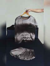 SilkSilky-AU Short Sleeve Round Neck Women's Pyjamas video 001