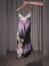 SilkSilky-AU Sleeveless V Neck Nightgown video 001