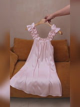 SilkSilky-AU Sleeveless Square Neck Nightgown video 001
