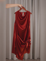 SilkSilky-AU Sleeveless Cowl Neck Dress video 001