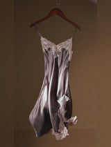 SilkSilky-AU Sleeveless V Neck Nightgown video 001