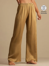 [Tan] SilkSilky-AU 19Momme Machine-Washable Silk Women's Sleep Shorts 001