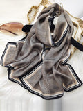 SilkSilky AU Pure Silk Scarf Black 005