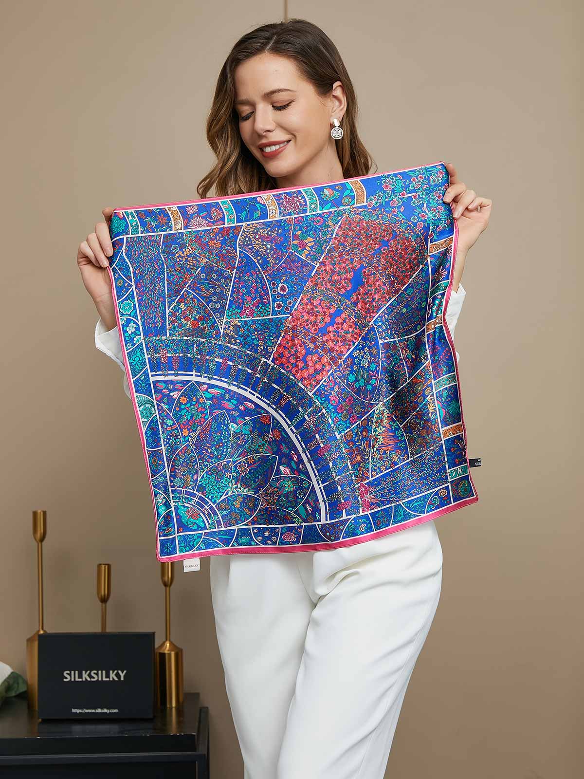 SilkSilky AU Pure Silk Scarf Multi 003