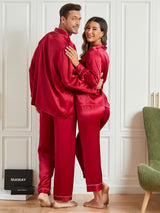 [Wine] SilkSilky-AU Pure Silk Long Sleeve Couple 002