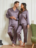 SilkSilky AU Pure Silk Long Sleeve Couple PurpleGray 003