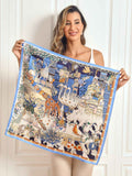 SilkSilky AU Pure Silk Scarf LightBlue 002