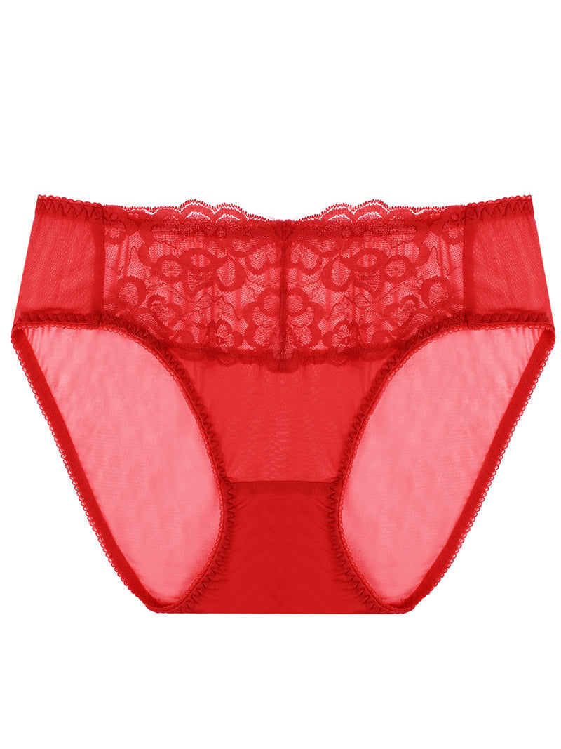 SilkSilky AU Silk Knitted Panty Red 006