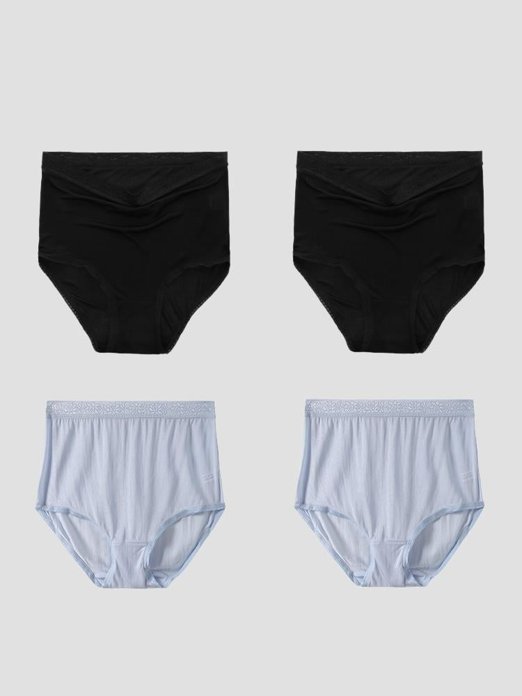 [Black+LightBlue] SilkSilky-AU Silk Knitted Panty 005