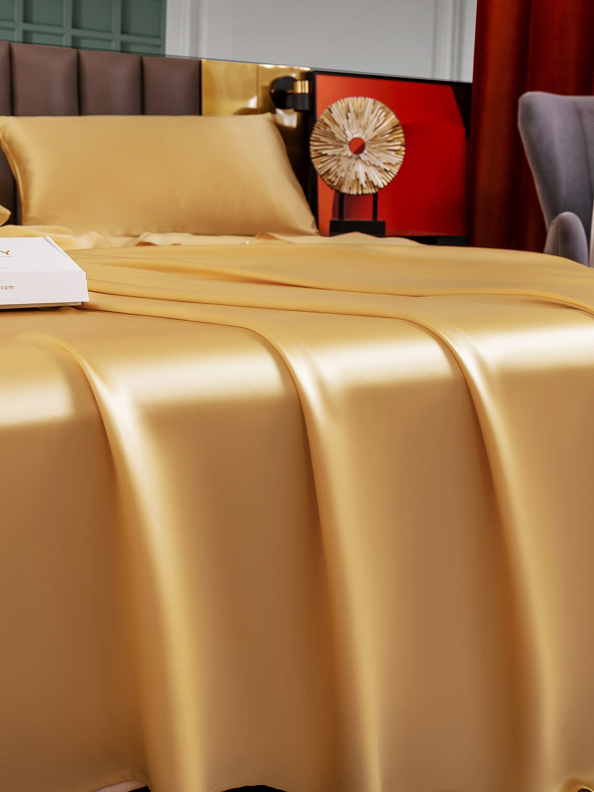 [Champagne] SilkSilky-AU 25Momme Pure Silk Bedding Set 002