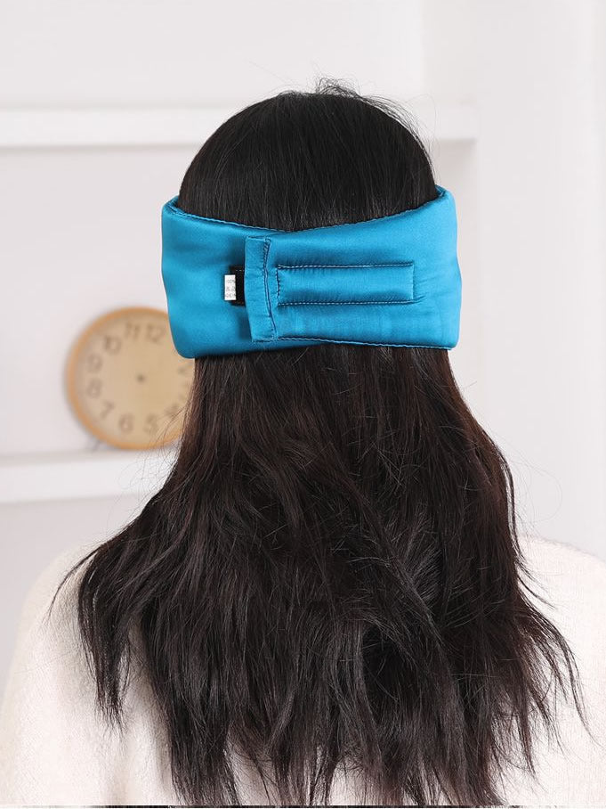 SilkSilky AU 19Momme Pure Silk Eye Mask Teal 003