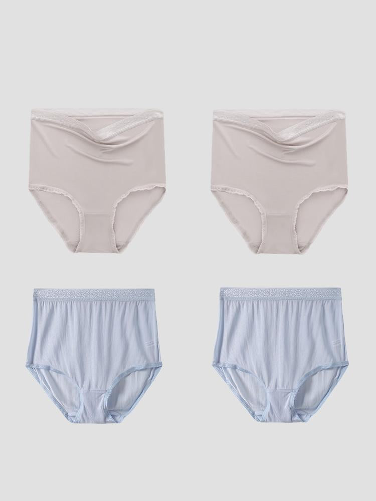 [Gray+LightBlue] SilkSilky-AU Silk Knitted Panty 005
