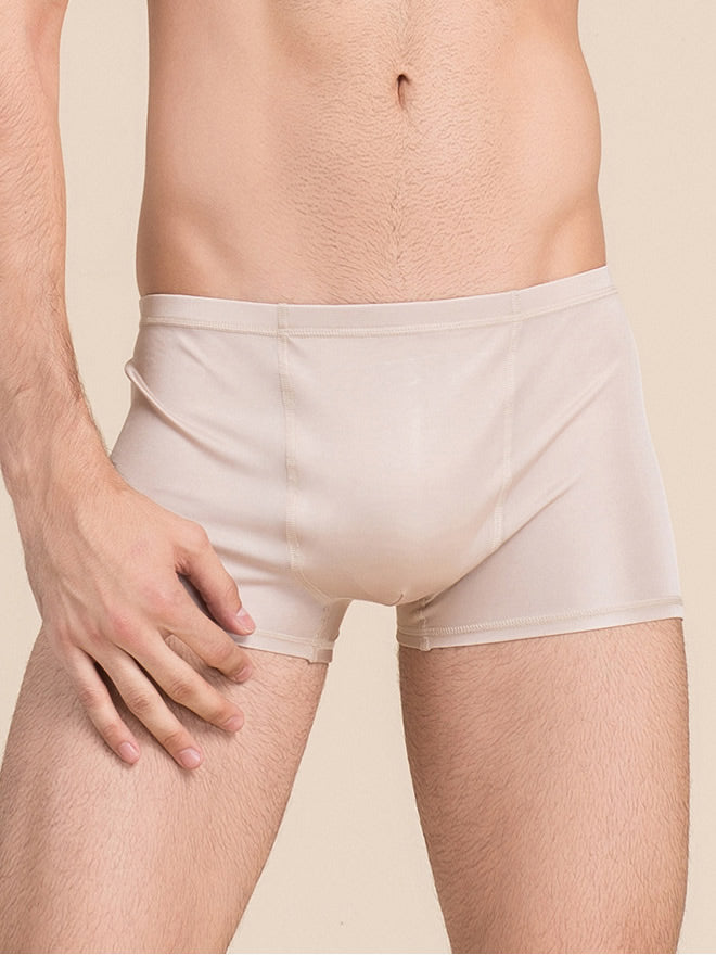 SilkSilky AU Silk Knitted Mens Underwear Beige 001