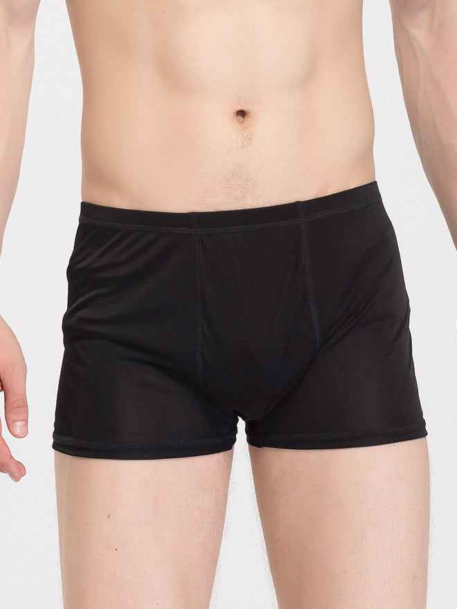 SilkSilky AU Silk Knitted Mens Underwear Black 001