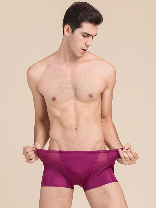 SilkSilky AU Silk Knitted Mens Underwear Wine 003