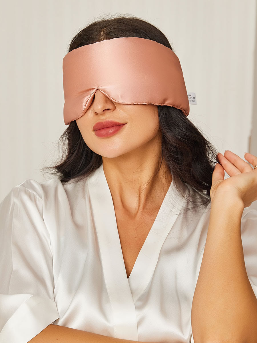 SilkSilky AU 19Momme Pure Silk Eye Mask Pink 001