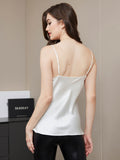 SilkSilky AU Pure Silk Sleeveless V Neck Camisole White 002