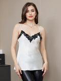 SilkSilky AU Pure Silk Sleeveless V Neck Camisole White 005