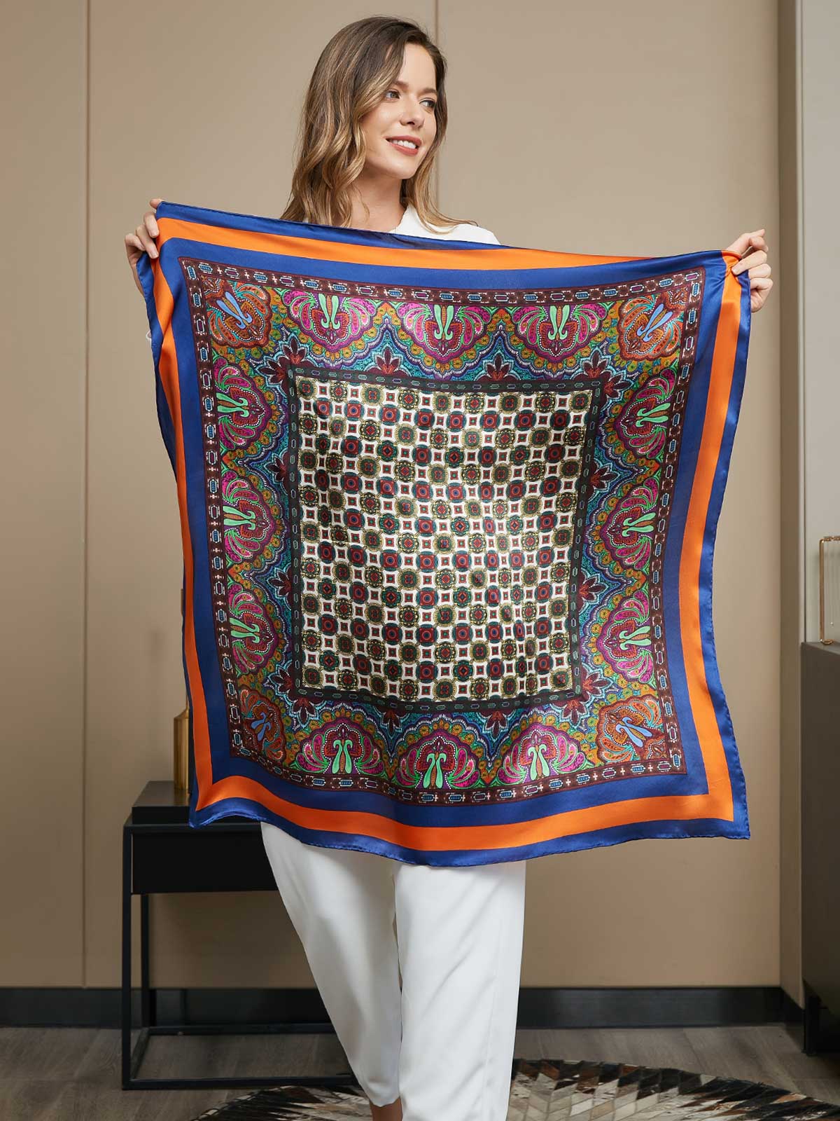 [P016] SilkSilky-AU Pure Silk Scarf 003