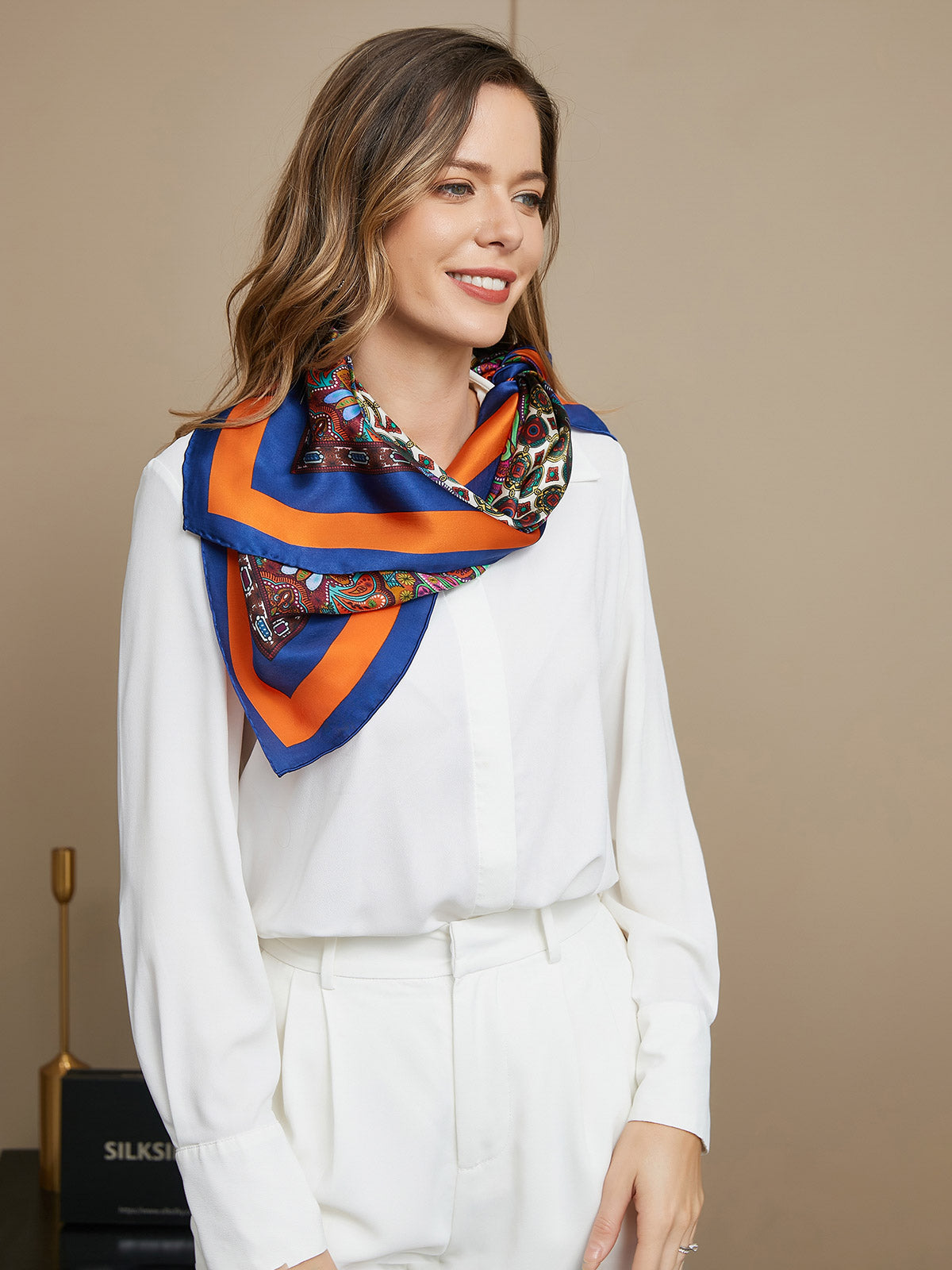 [P016] SilkSilky-AU Pure Silk Scarf 004