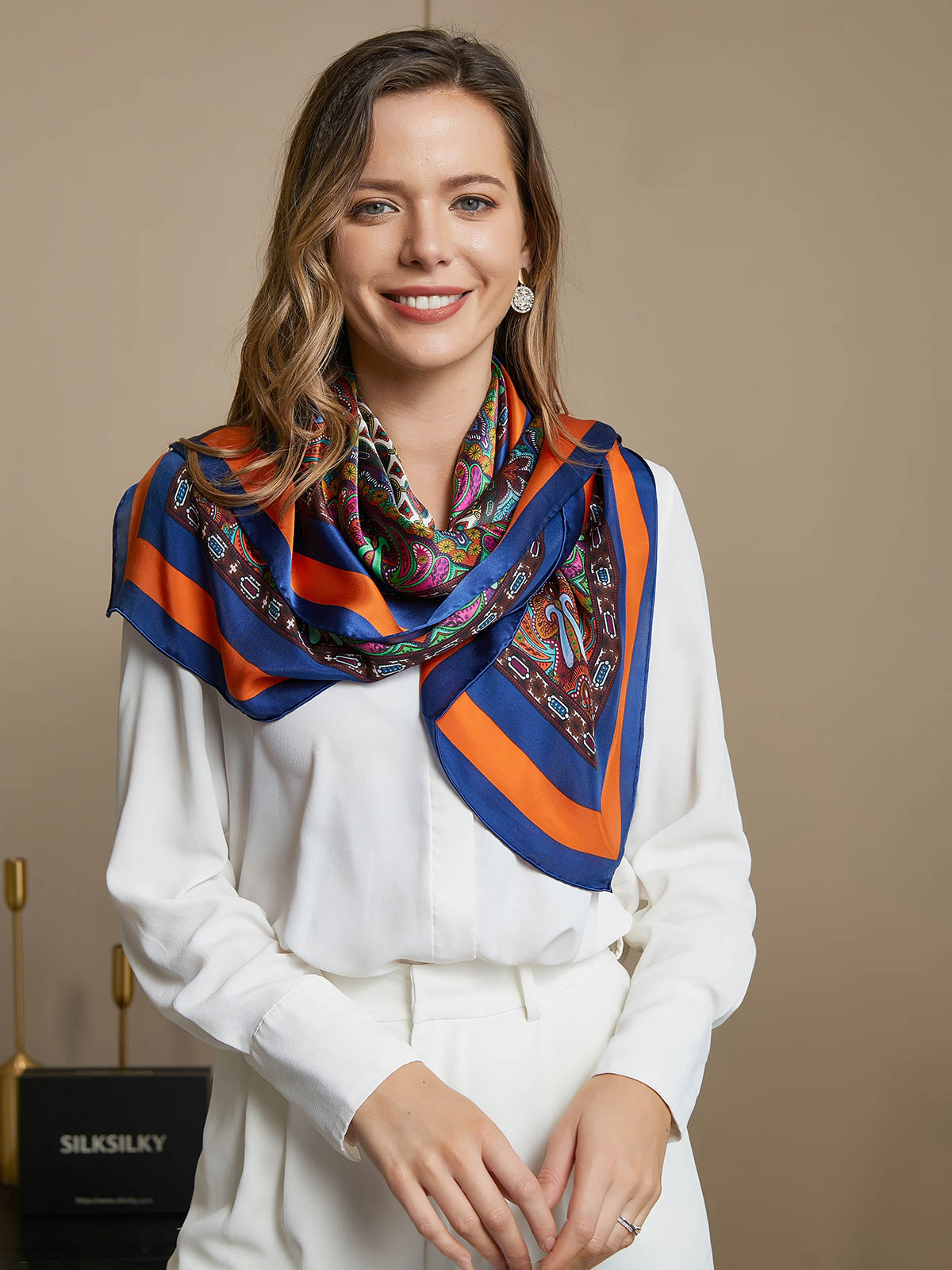 [P016] SilkSilky-AU Pure Silk Scarf 011