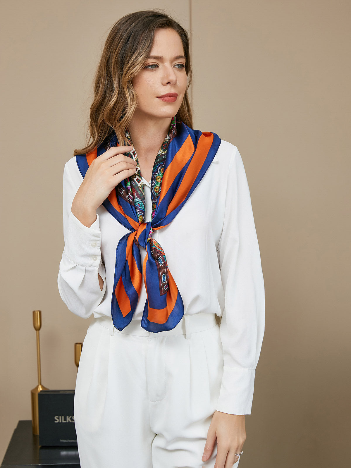 [P016] SilkSilky-AU Pure Silk Scarf 012