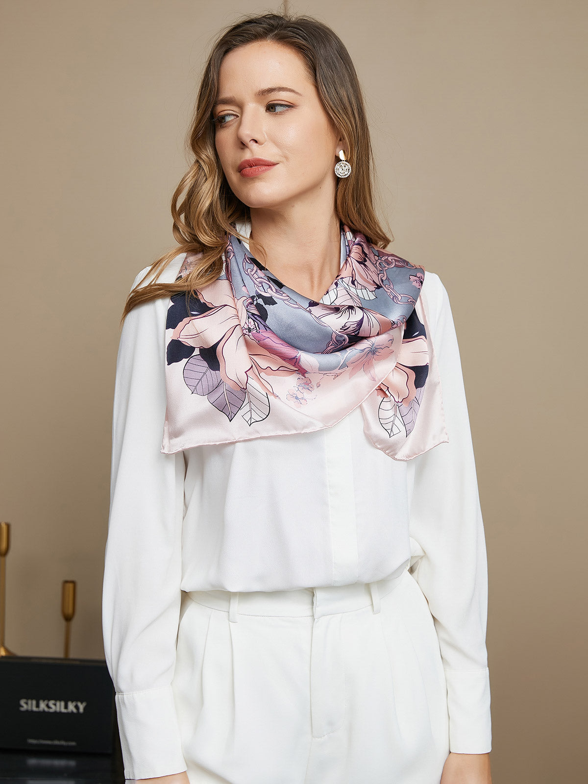 [P017] SilkSilky-AU Pure Silk Scarf 002