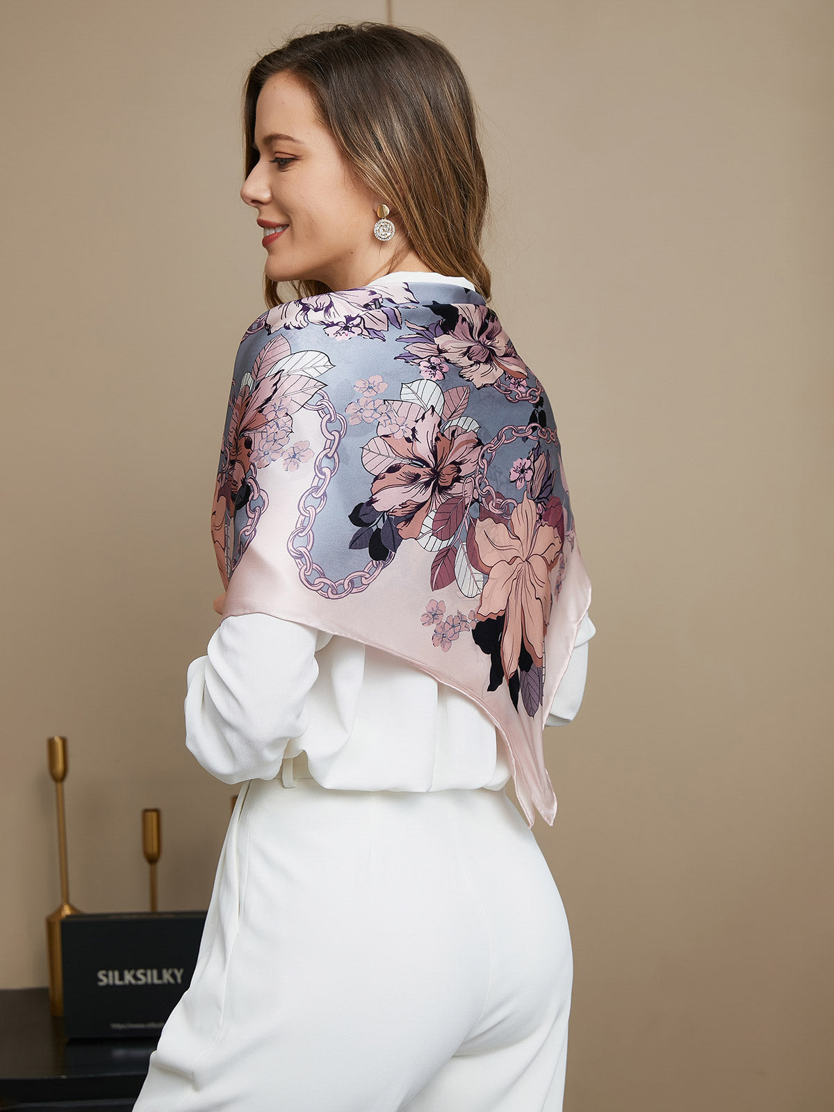 [P017] SilkSilky-AU Pure Silk Scarf 003