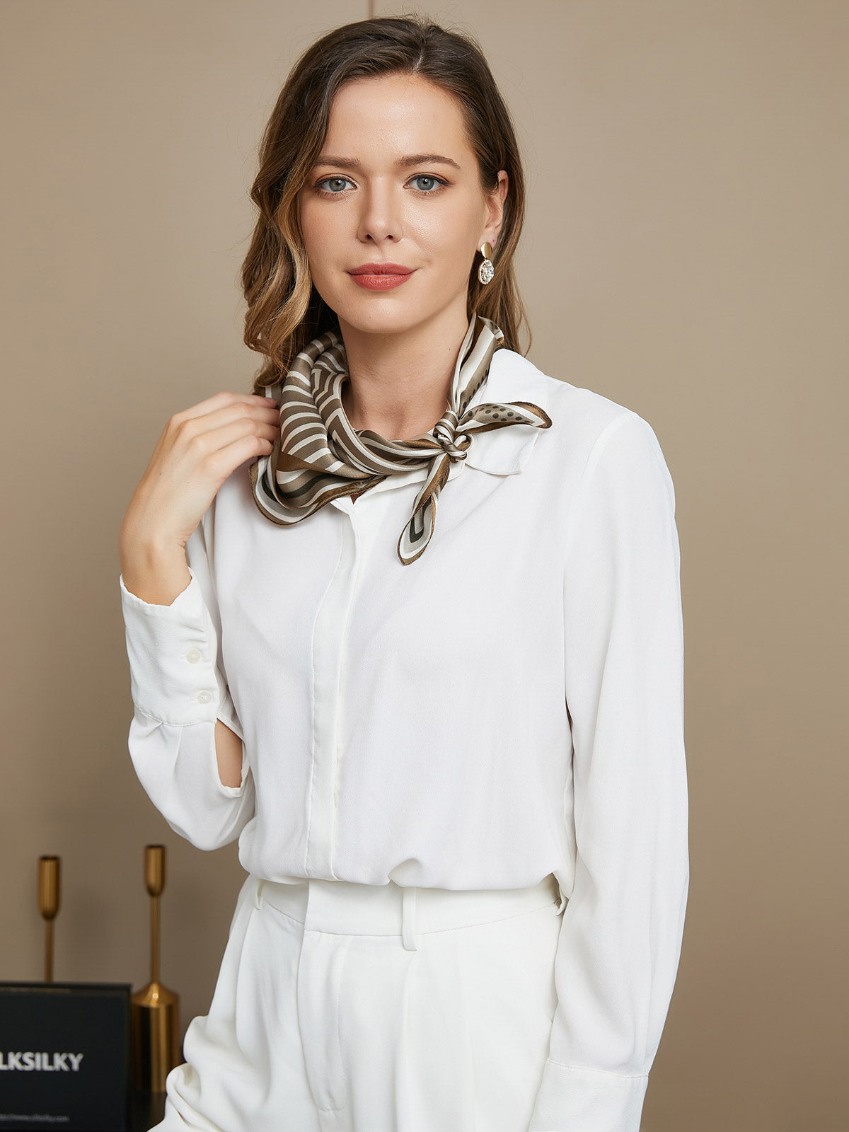 [P042] SilkSilky-AU Pure Silk Scarf 003
